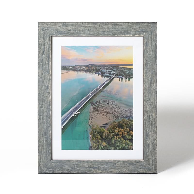 Sunset Moods at the Entrance by Beata Young (Fine Art Print with Grey Frame)