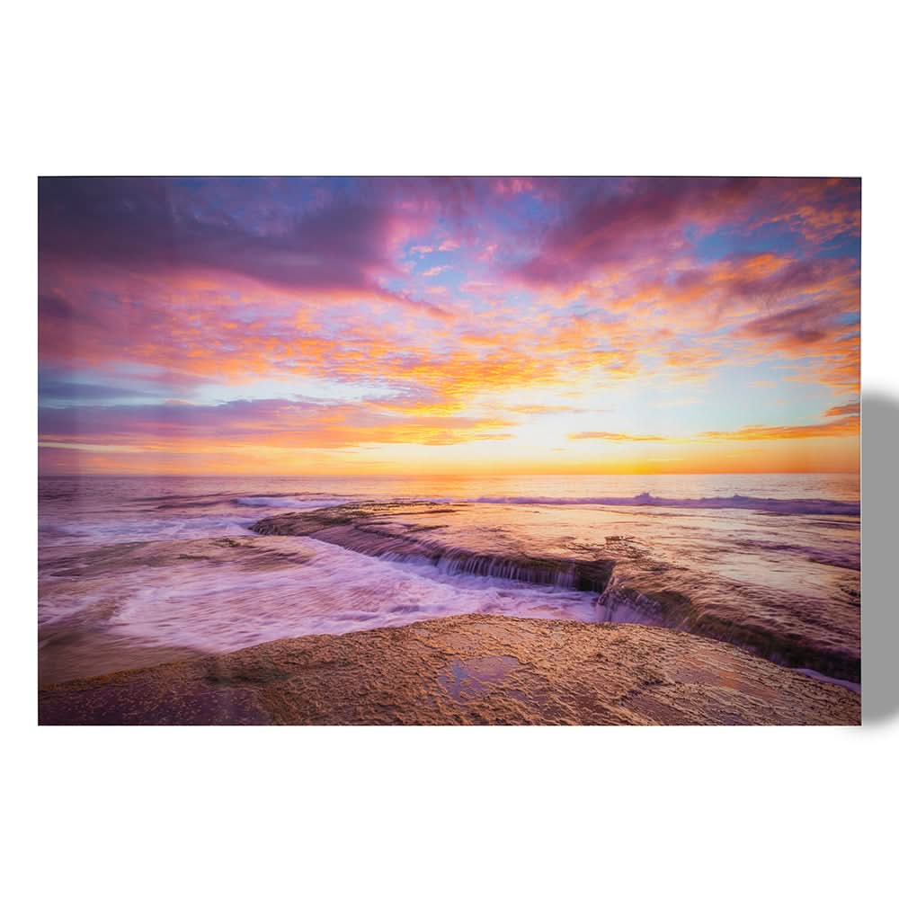 Pink Hue, Terrigal by Dale McClenahan (105cm x 70cm Deluxe Acrylic Print)
