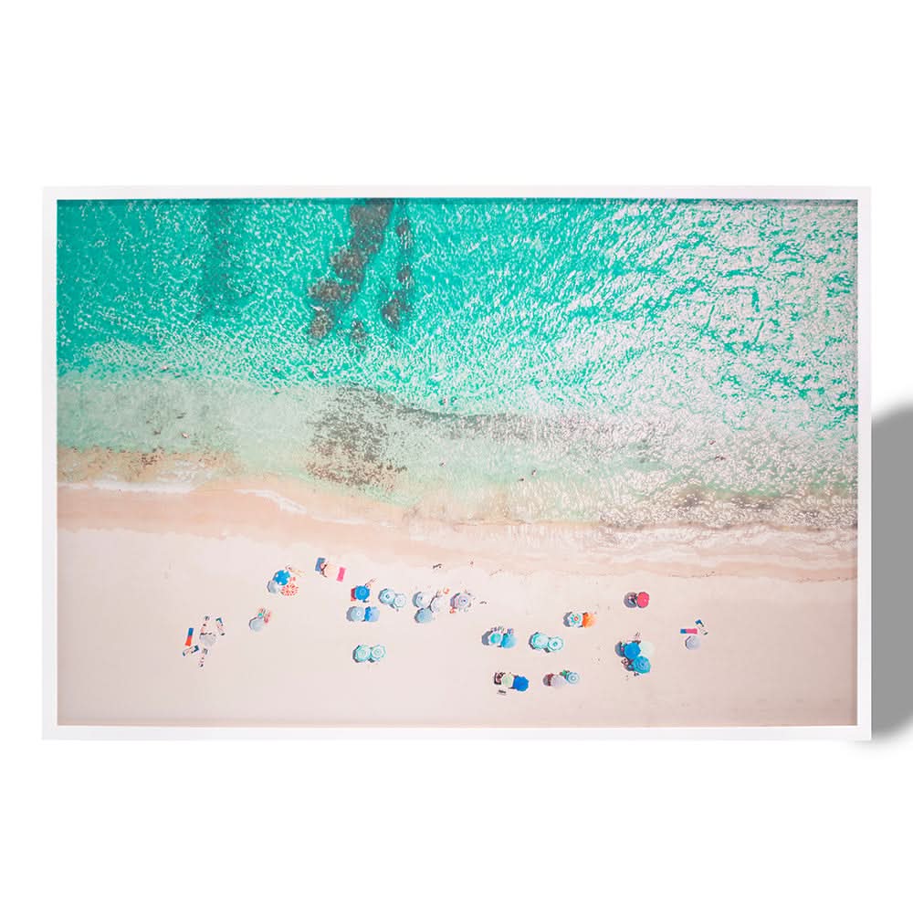 Summer Beach by Kathrin Pienaar (Canvas Print with White Box Frame)