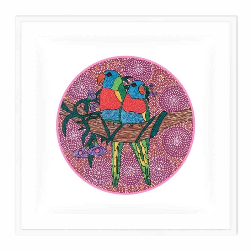 Rainbow Lorikeets Warin by Faith McLeod