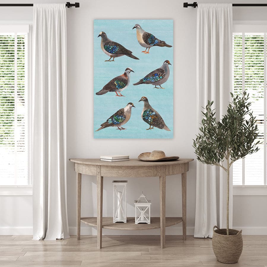 Bronzewing Pigeons by Natalie Ryan