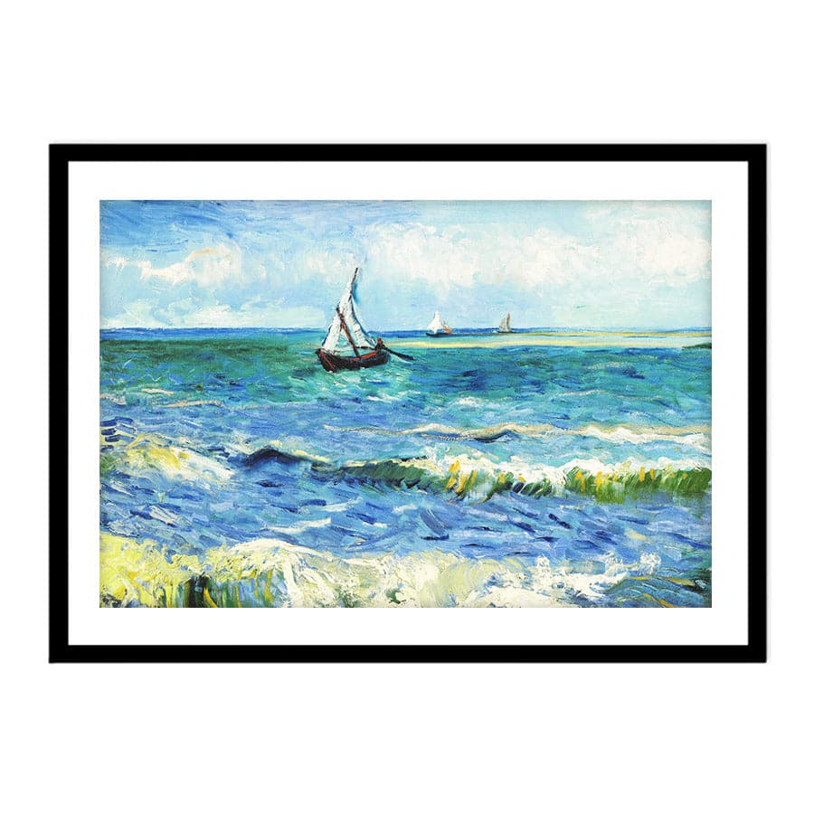 The Sea at Les Saintes Maries de la Mer by Vincent Van Gogh