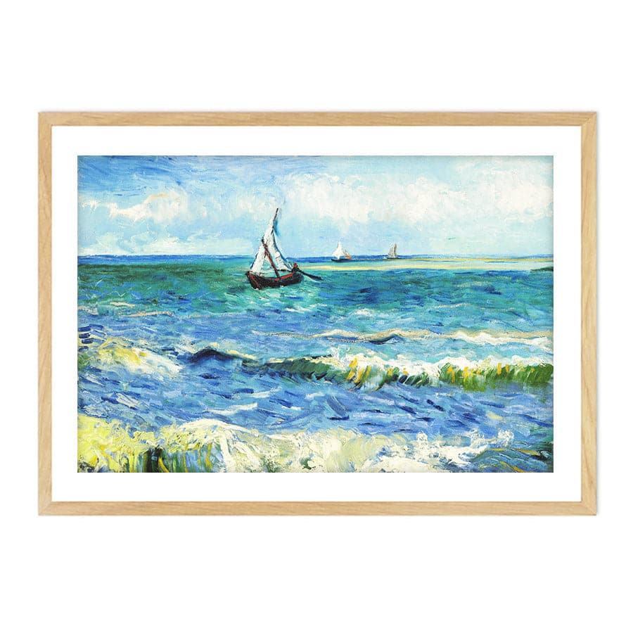 The Sea at Les Saintes Maries de la Mer by Vincent Van Gogh
