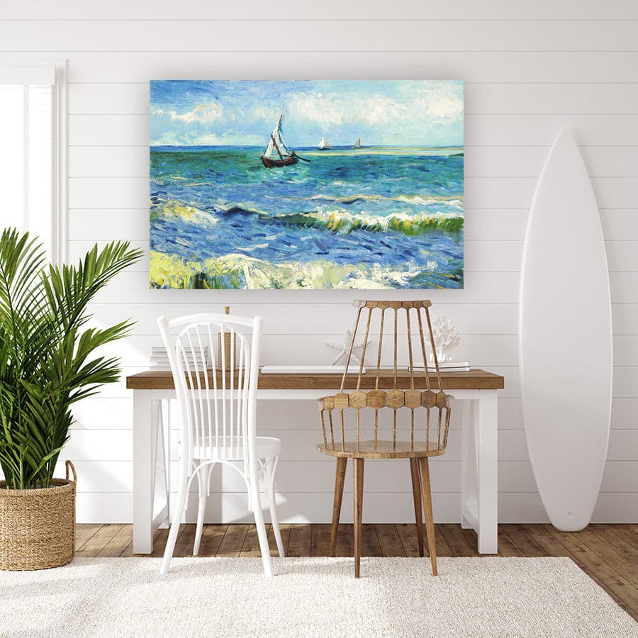 The Sea at Les Saintes Maries de la Mer by Vincent Van Gogh