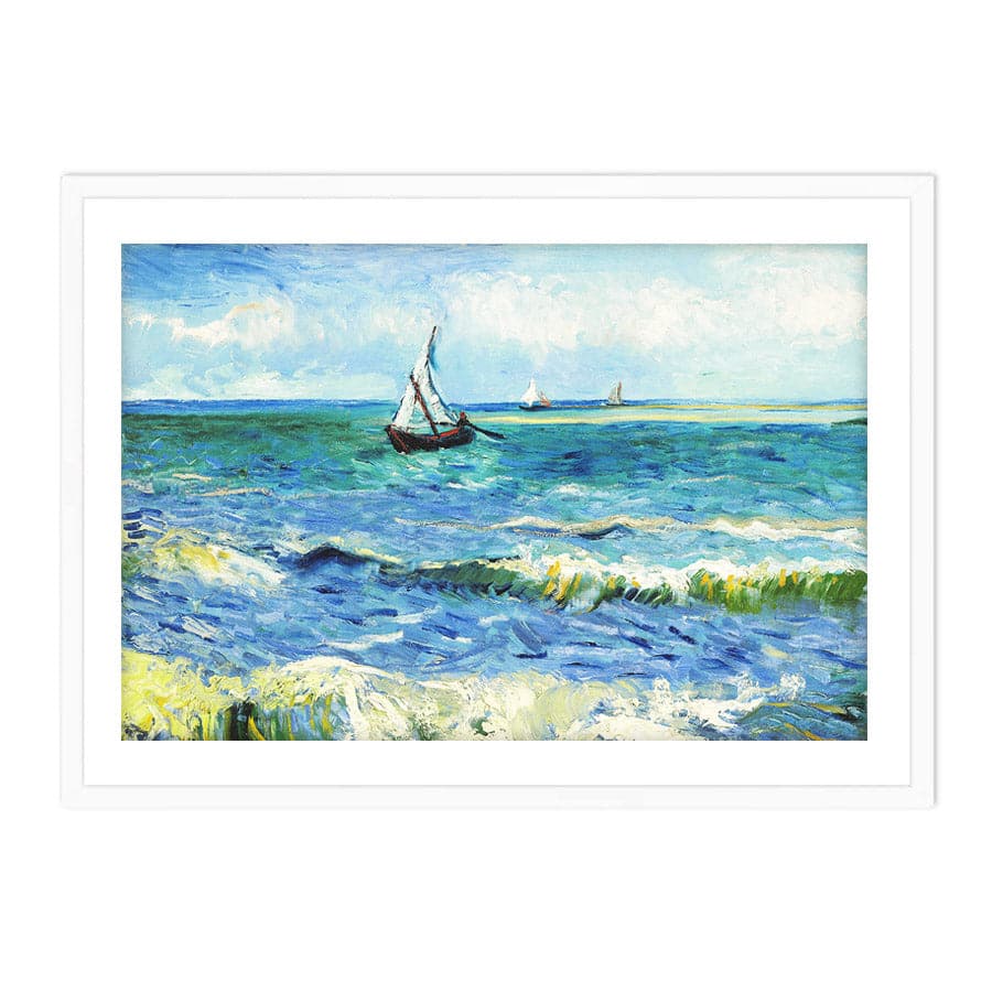 The Sea at Les Saintes Maries de la Mer by Vincent Van Gogh