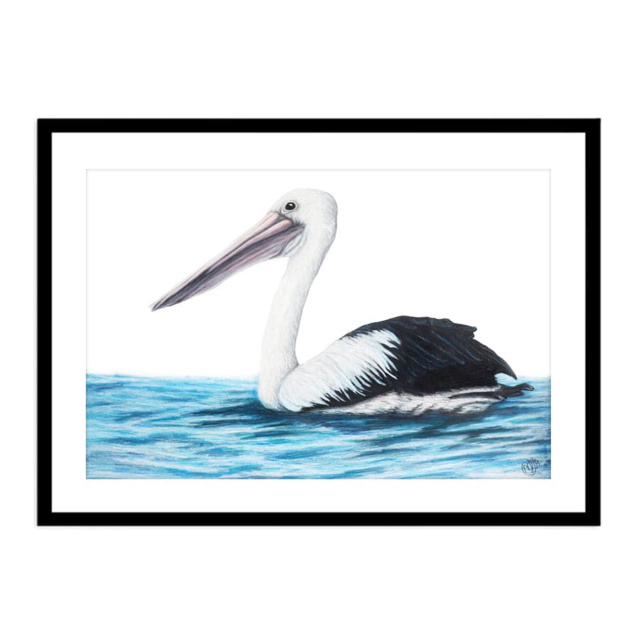 Pelican on Water by Mollie Lennon