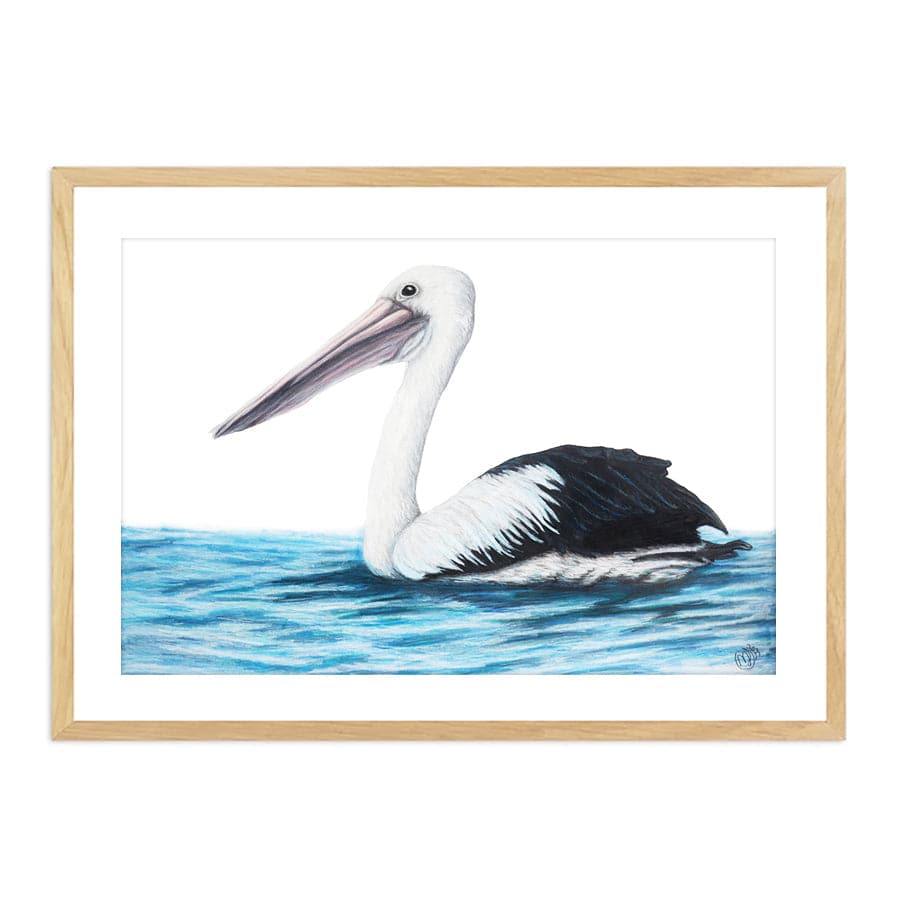 Pelican on Water by Mollie Lennon