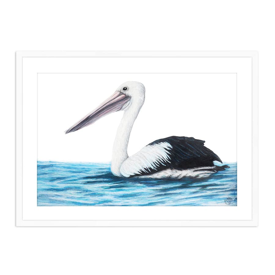 Pelican on Water by Mollie Lennon