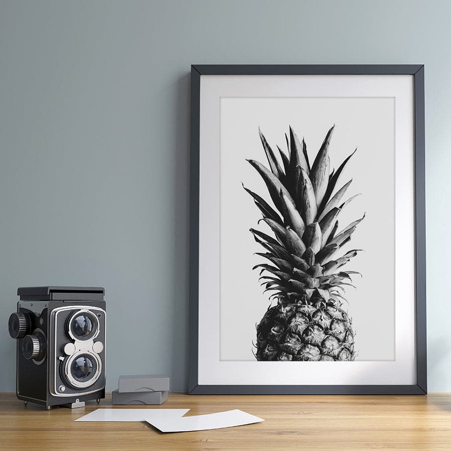 Pineapple Black and White 2 by Studio Scandi III