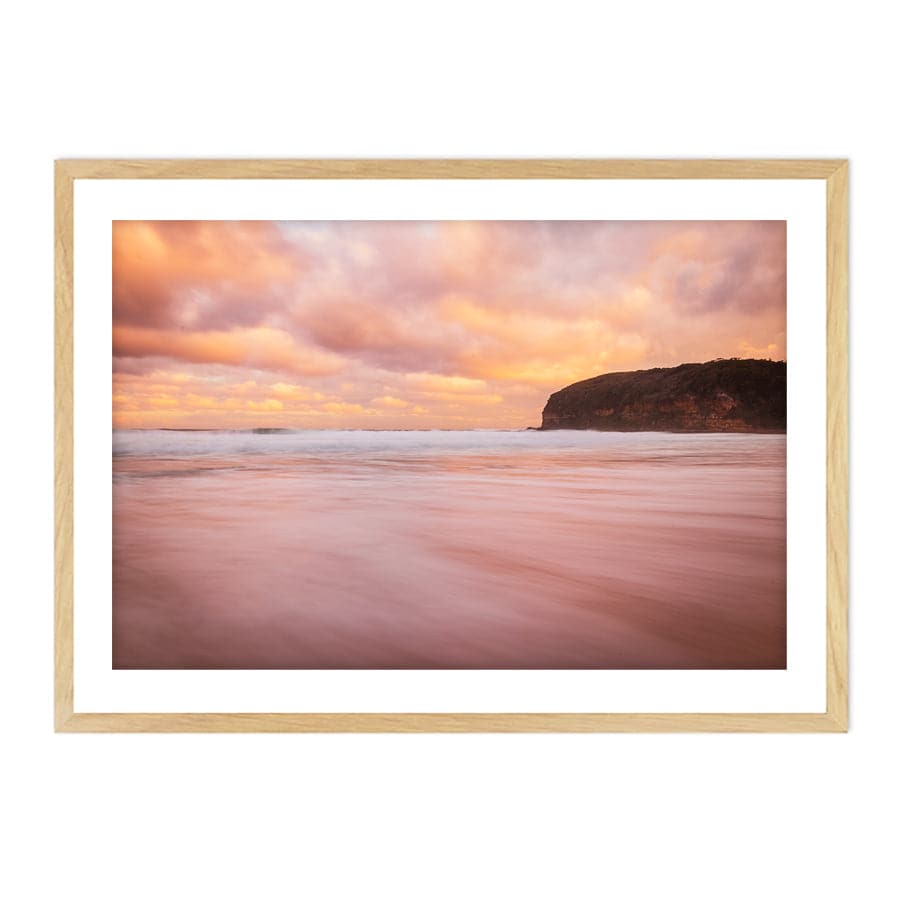 Slow Pink Water, Macmasters Beach by Colleen Kempys