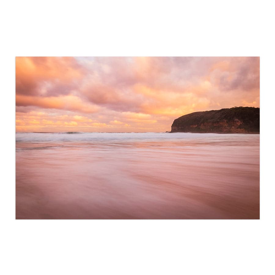 Slow Pink Water, Macmasters Beach by Colleen Kempys