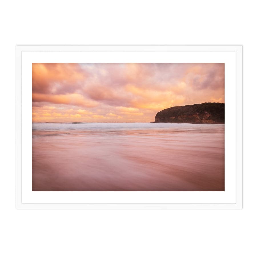 Slow Pink Water, Macmasters Beach by Colleen Kempys